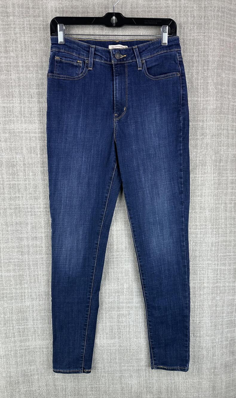Levi's Jeans Womens 29 Blue High Rise Skinny Dark Wash Stretch Pockets